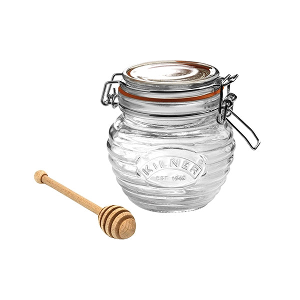 Bocal conservation à miel avec cuillère 400 ml Kilner - Mathon - 1