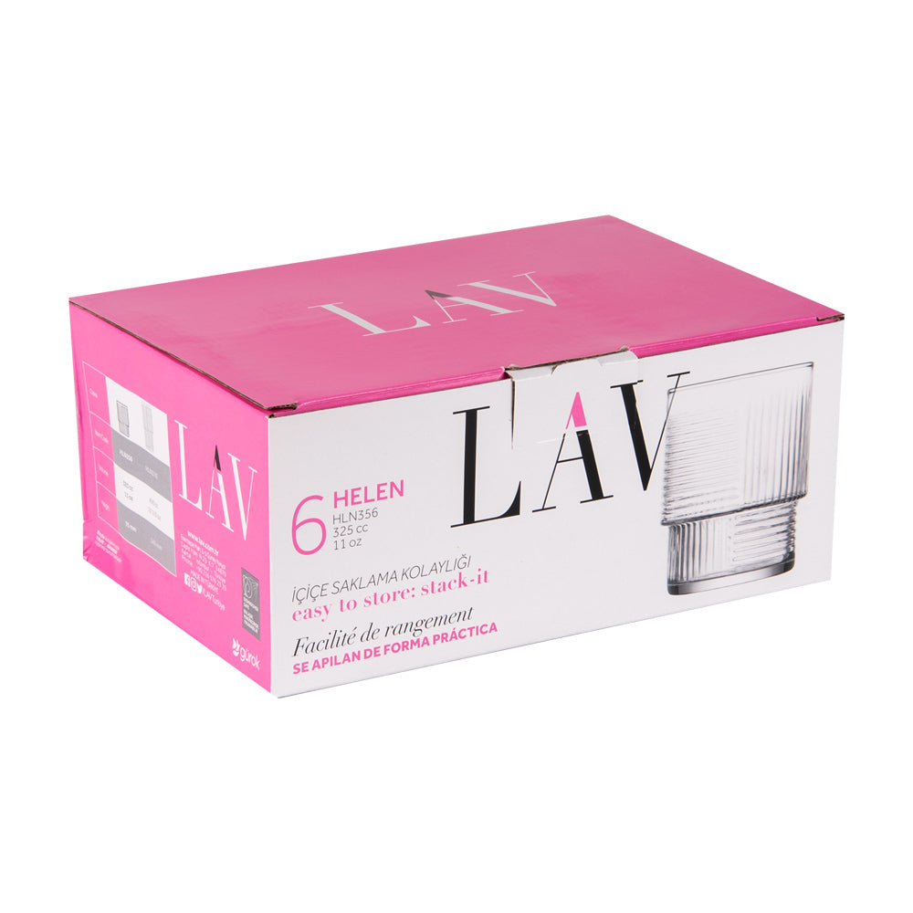 Boîte de 6 gobelets bas Hélen 32,5 cl LAV - Mathon - 2