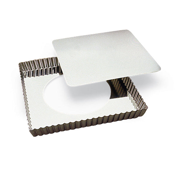 Moule à tarte carré amovible en fer blanc Gobel - Mathon