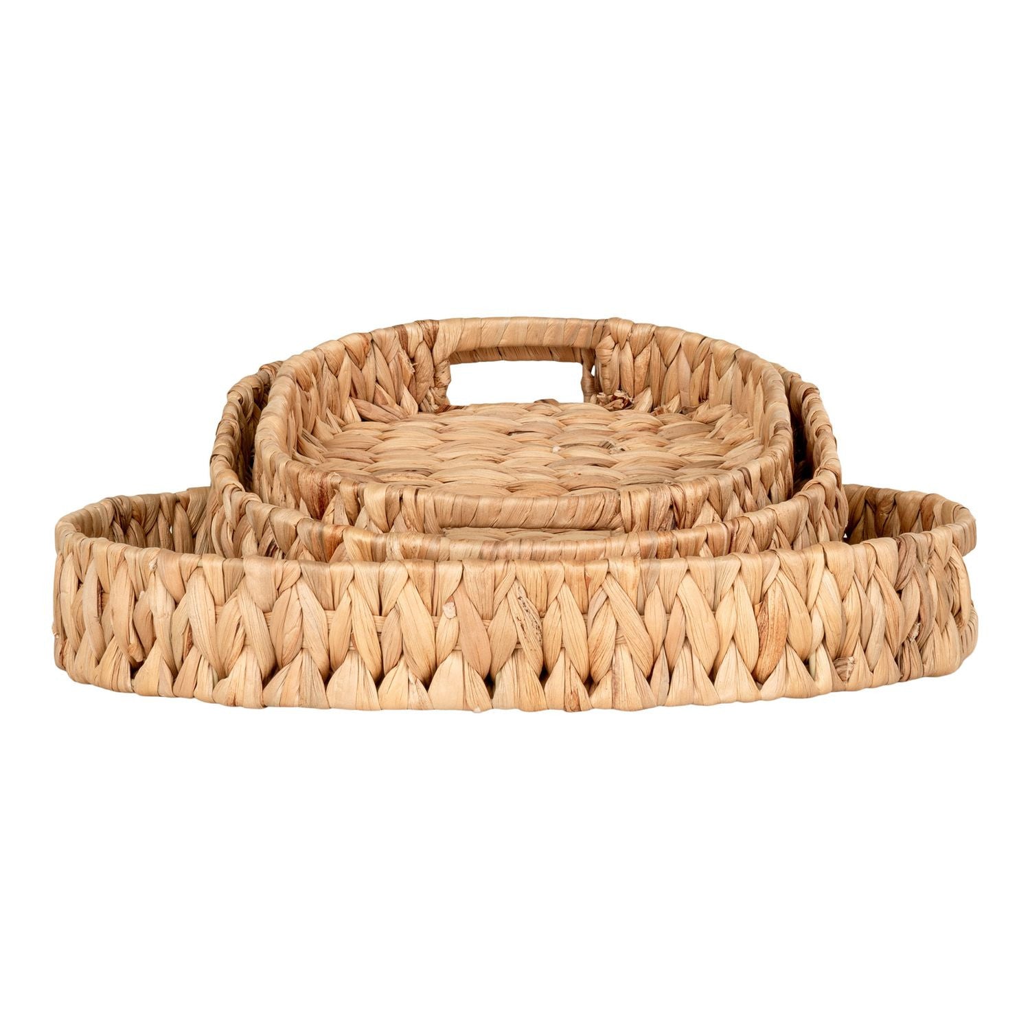 3 Plateaux ovales en jacinthe d