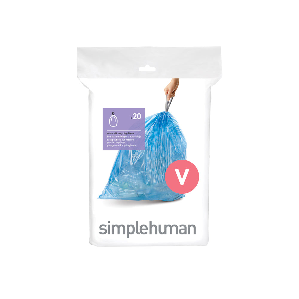 Sacs poubelle 35/45l(k) distributeur de 20 sacs Couleur blanc Simplehuman