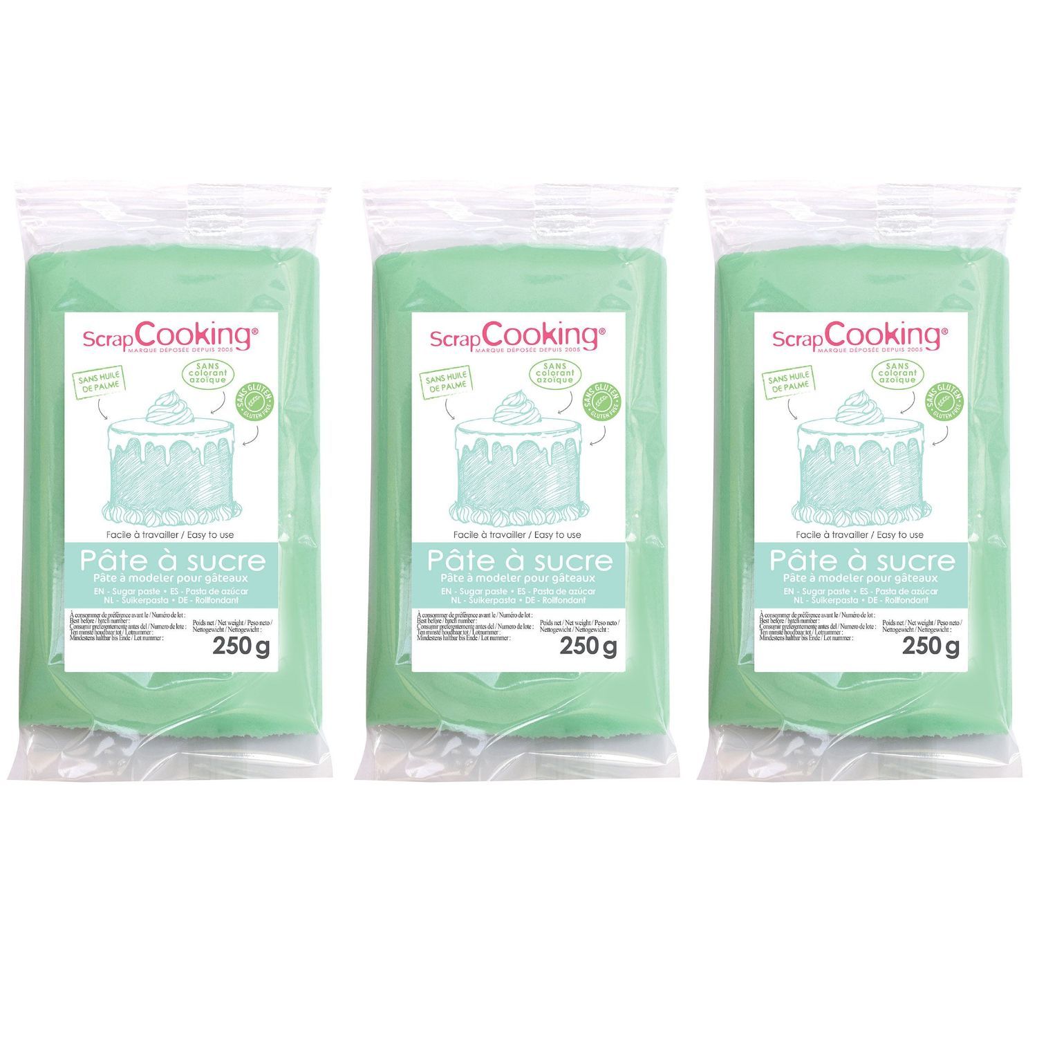 Pâte à sucre vert d