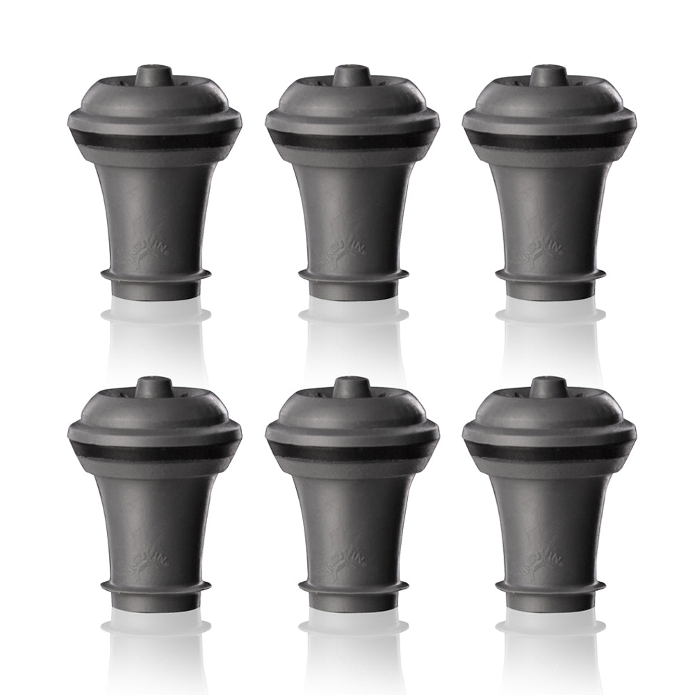 Boîte de 6 bouchons gris à vin Vacuvin - Mathon - 1