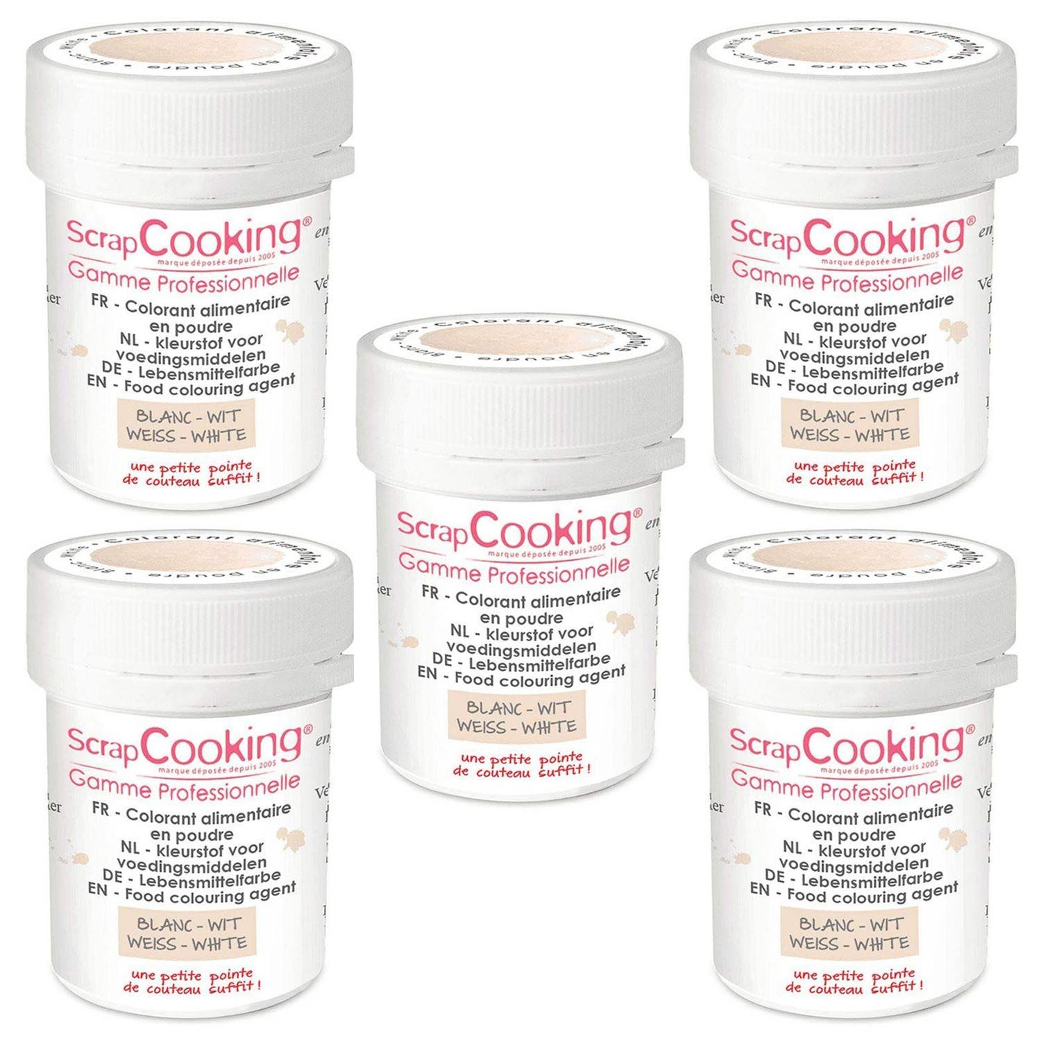 Colorant alimentaire en poudre 25 g - blanc Scrapcooking - Mathon