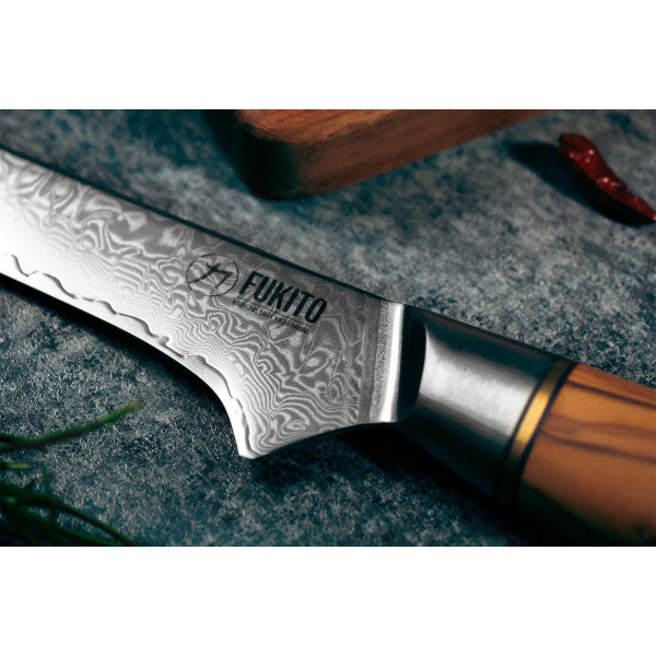 Couteau Fukito Olive Damas modèle Désosseur 15cm Fukito - Mathon - 2