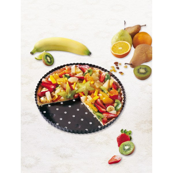 Tourtière perforée acier revêtu antiadhérent 30 cm Mathon - Mathon - 6