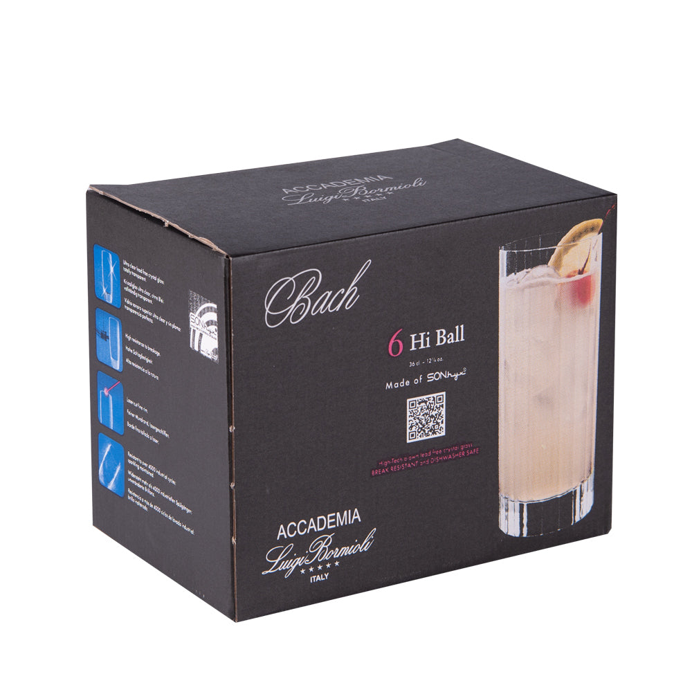 Boîte de 6 verres à Whisky Bach forme haute 36 cl Bormioli Luigi - Mathon - 2