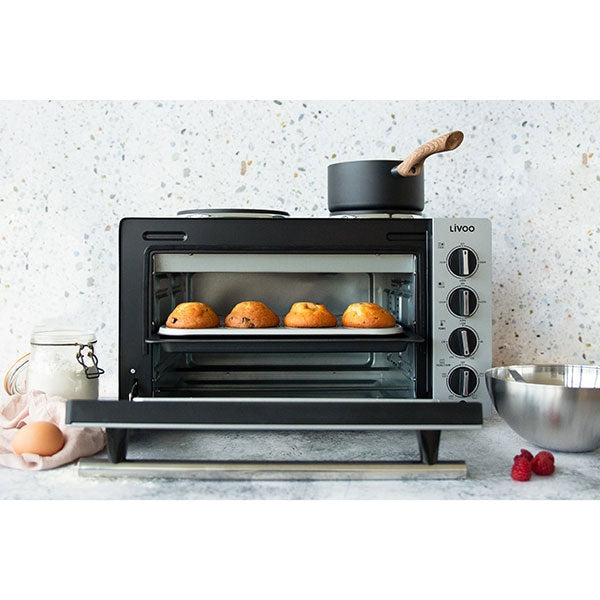Mini four avec plaques électriques 30 L 3300 W DOC211 Livoo - Mathon - 1