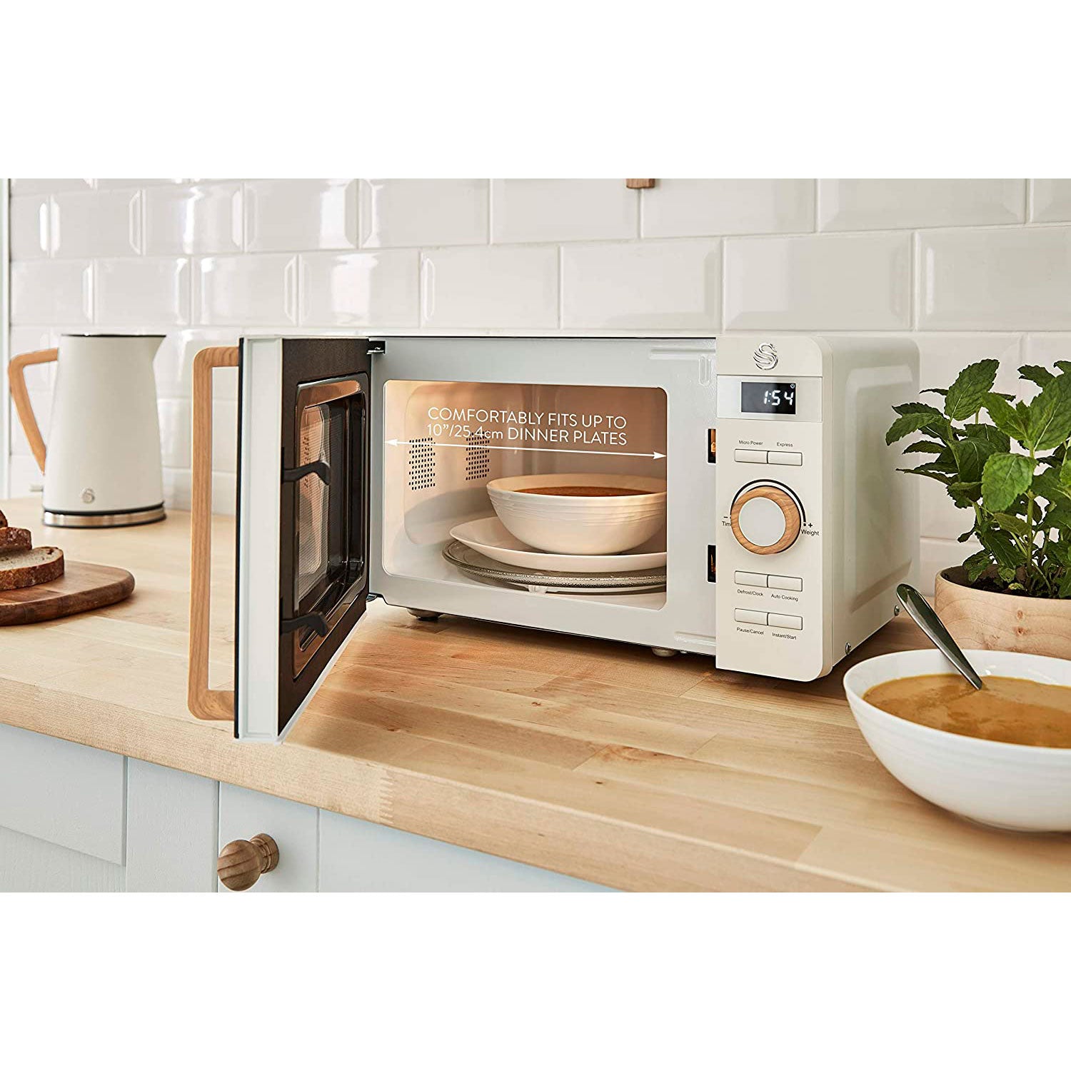 Micro-ondes Digital 20L Design Moderne Nordic 800 Blanc SM22036WHTNEU - Mathon - 5