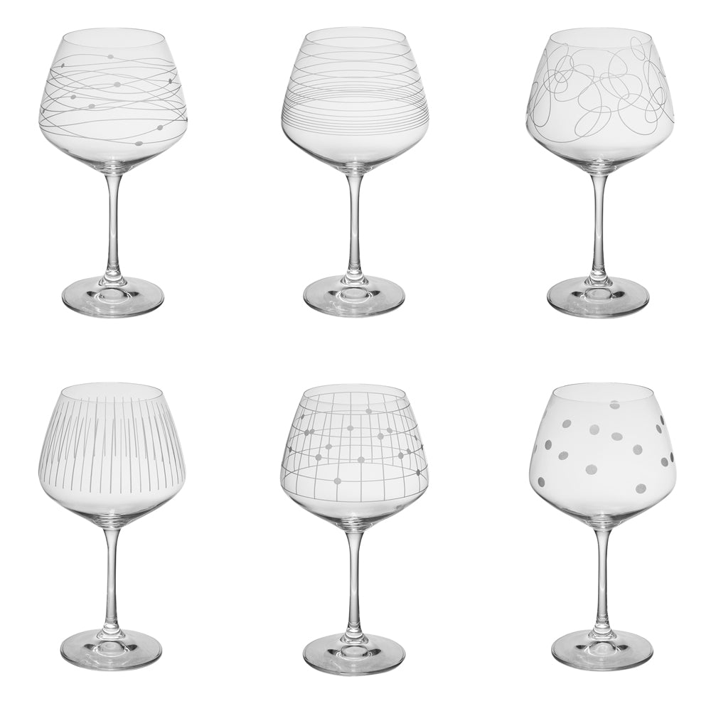 Coffret de 6 verres à pied dégustation Graphik 58 cl Table passion - Mathon - 1