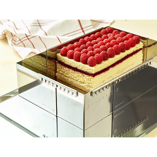 Cadre à entremets rectangulaire adaptable inox 21,5 cm De Buyer - Mathon - 2