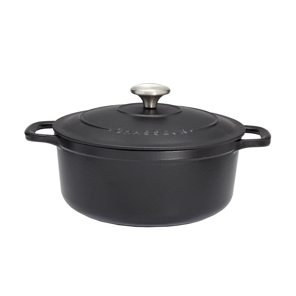 Cocotte ronde 26 cm chasseur noir interieur noir Chasseur - Mathon - 1