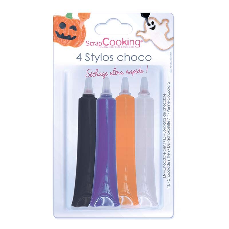 4 stylos choco Halloween Scrapcooking - Mathon