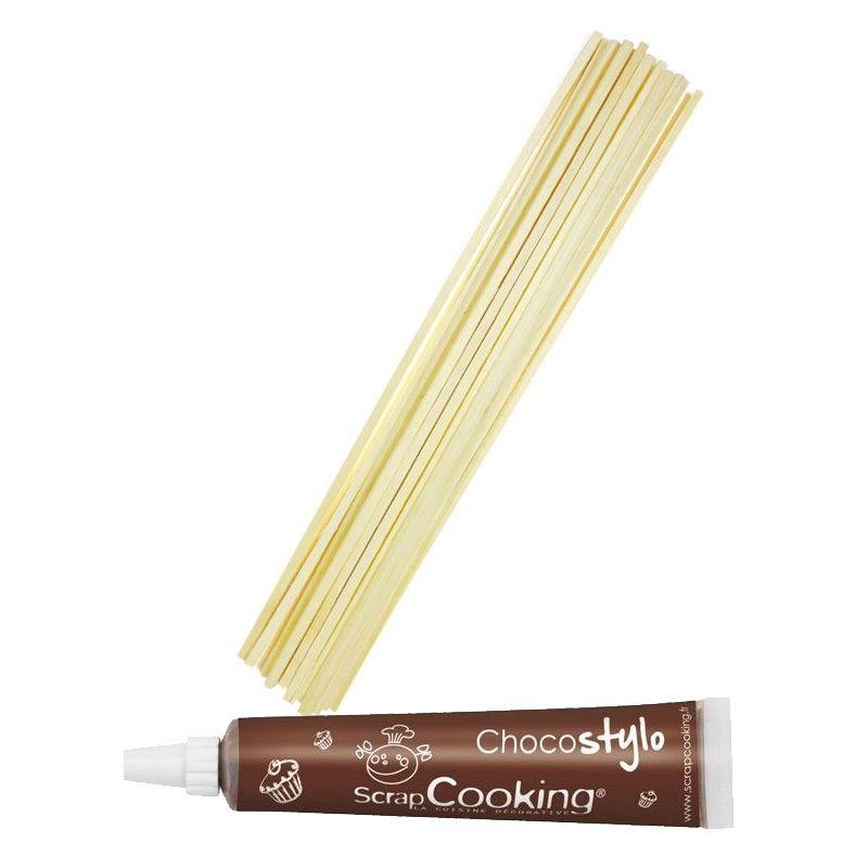 100 bâtonnets pour barbe à papa + Stylo chocolat Youdoit - Mathon