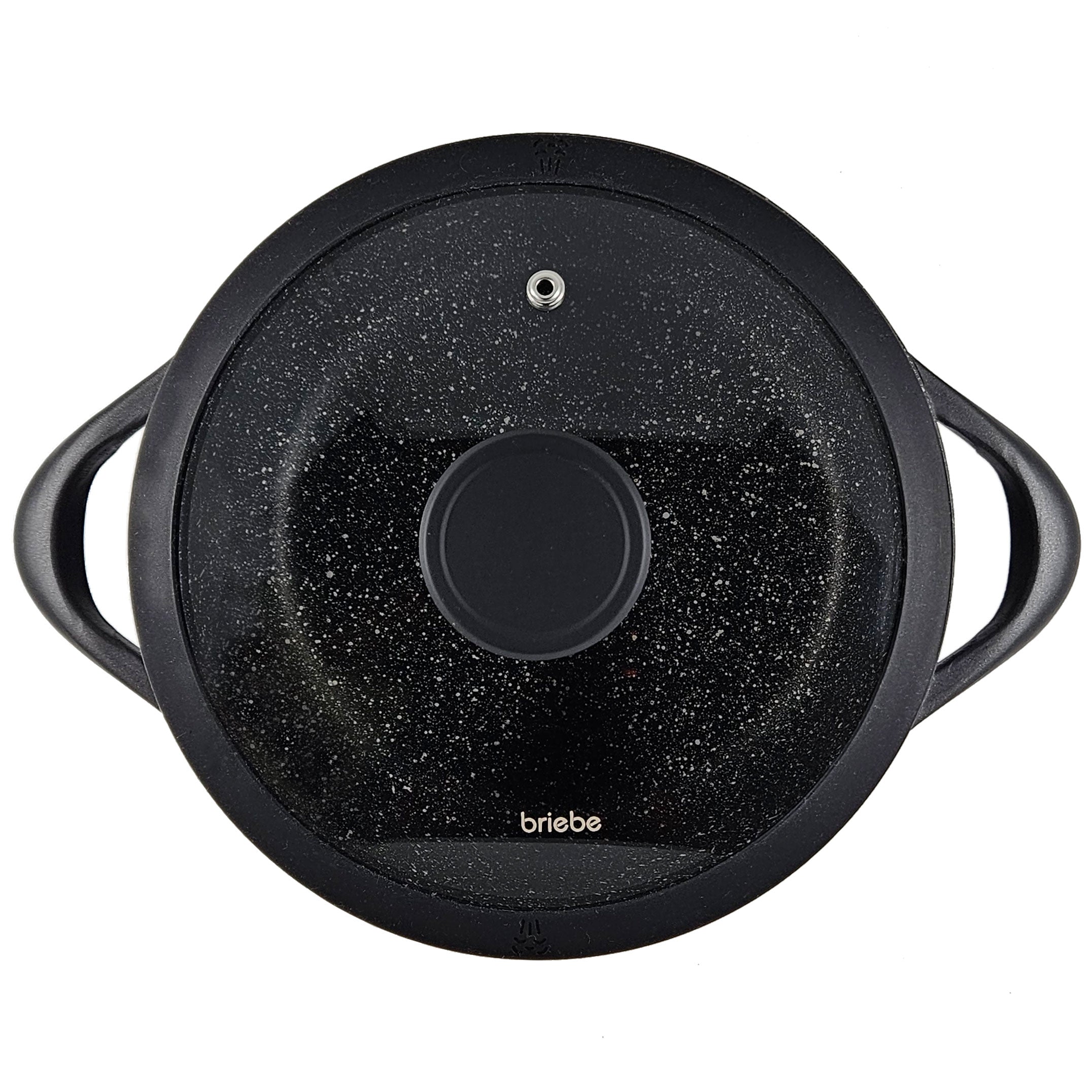 Batterie de Cuisine Induction 6 Pièces Aluminium Fonte 3 Casseroles 3 Couvercles  Noir MGK-18S - Mathon - 5