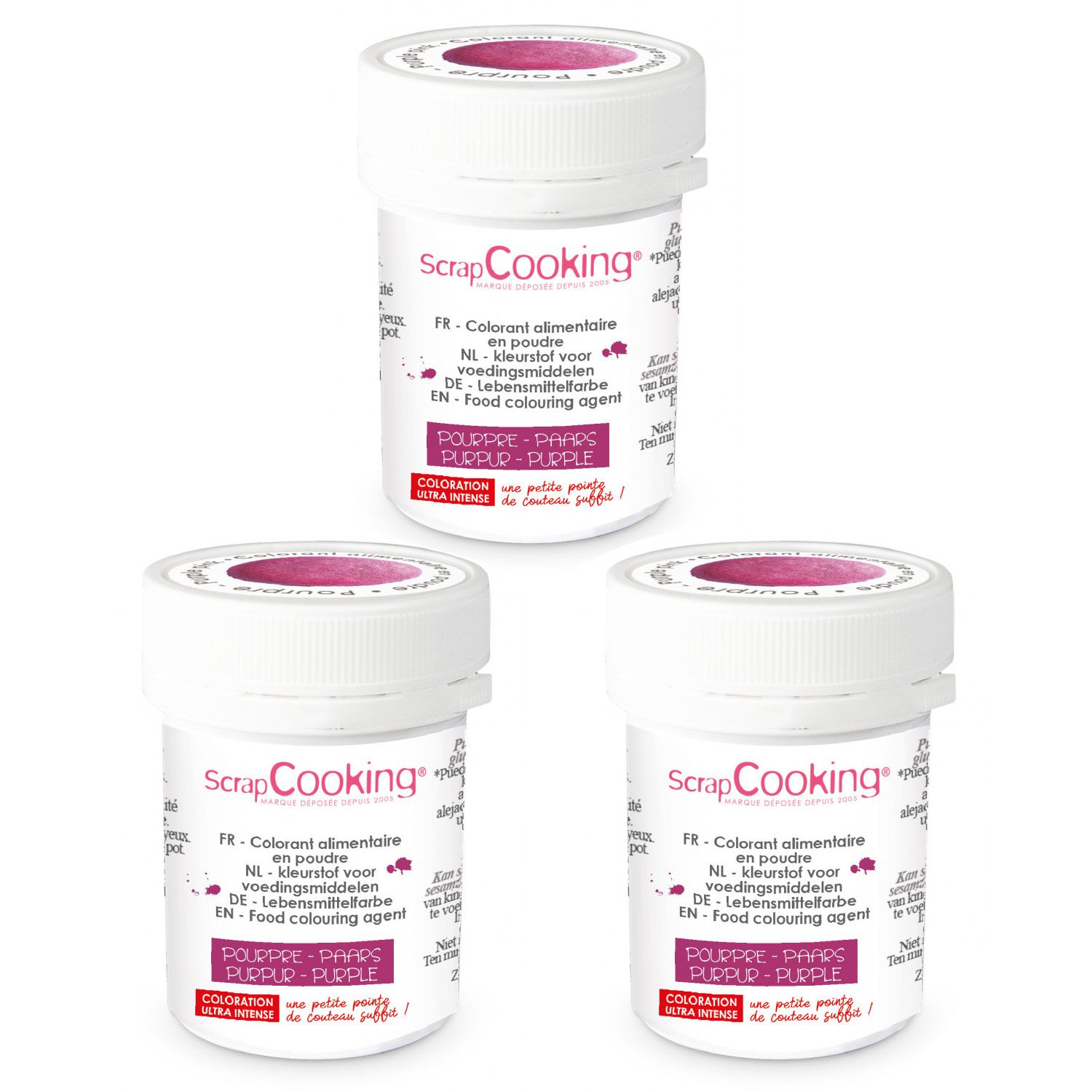 Colorant alimentaire en poudre 15 g - pourpre Scrapcooking - Mathon