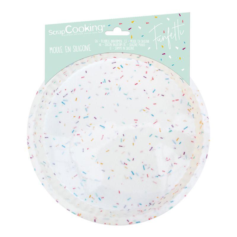 Moule silicone Tarte - Funfetti - 22 cm Scrapcooking - Mathon