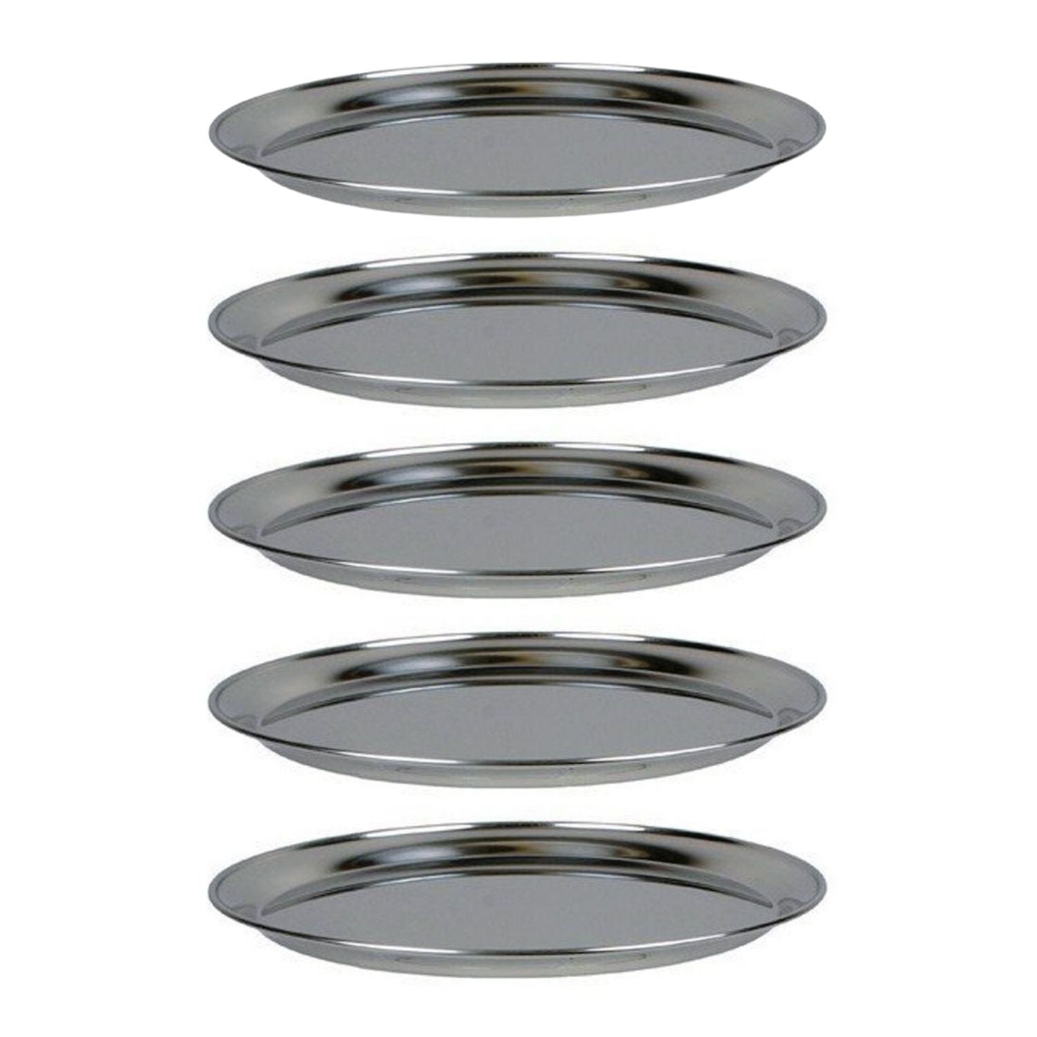 5 plateaux de fruits de mer en inox Ø 36 cm Chevalier diffusion - Mathon