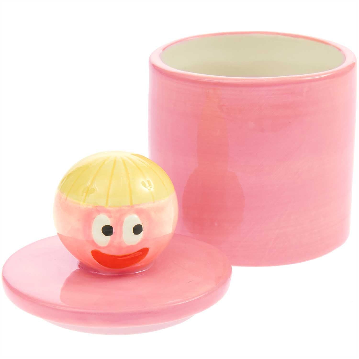 Pot et couvercle en céramique - visage - Eye Candy - 12 cm Rico Design - Mathon