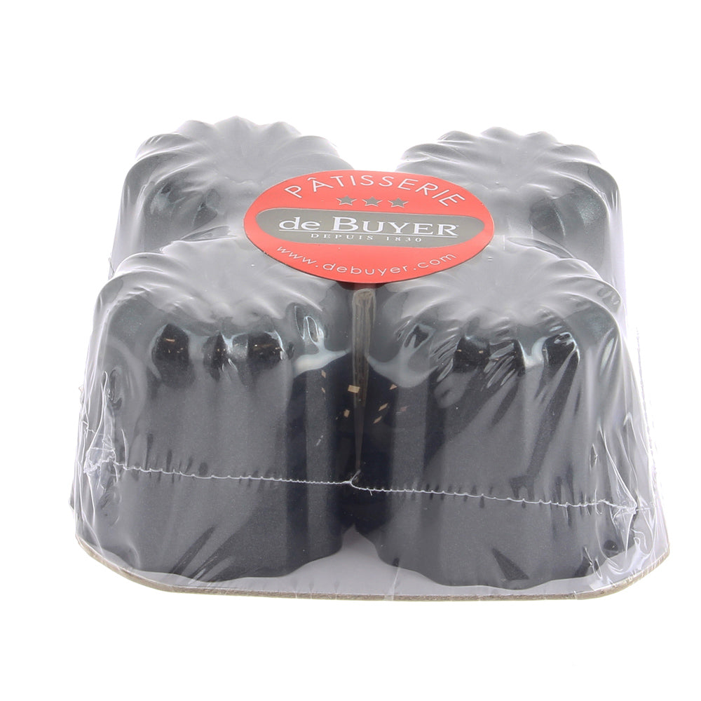 Lot 4 moules à cannelé 5.5 cm en acier antiadhésif De Buyer - Mathon - 2