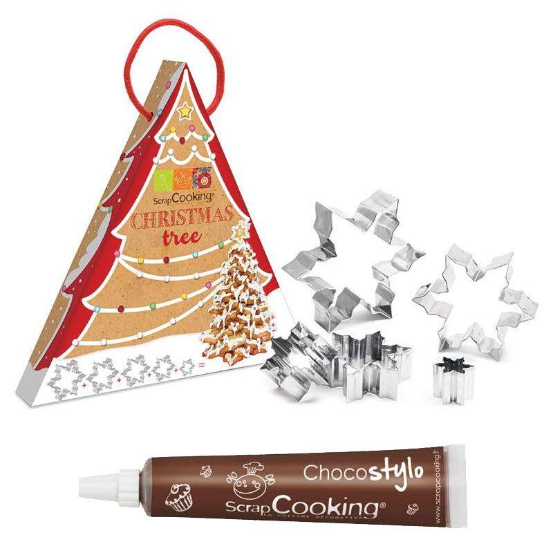 Coffret mon Sapin de Noël en biscuit + 1 Stylo chocolat Scrapcooking - Mathon