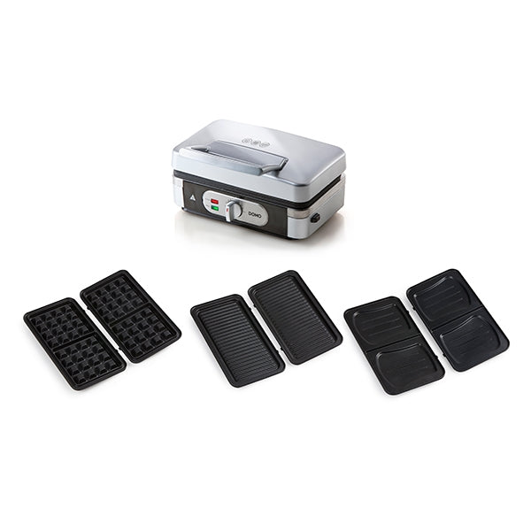 Appareil 3 en 1 grill, gaufrier et croque-monsieur 30 cm 1000 W DO9136C Domo - Mathon - 1