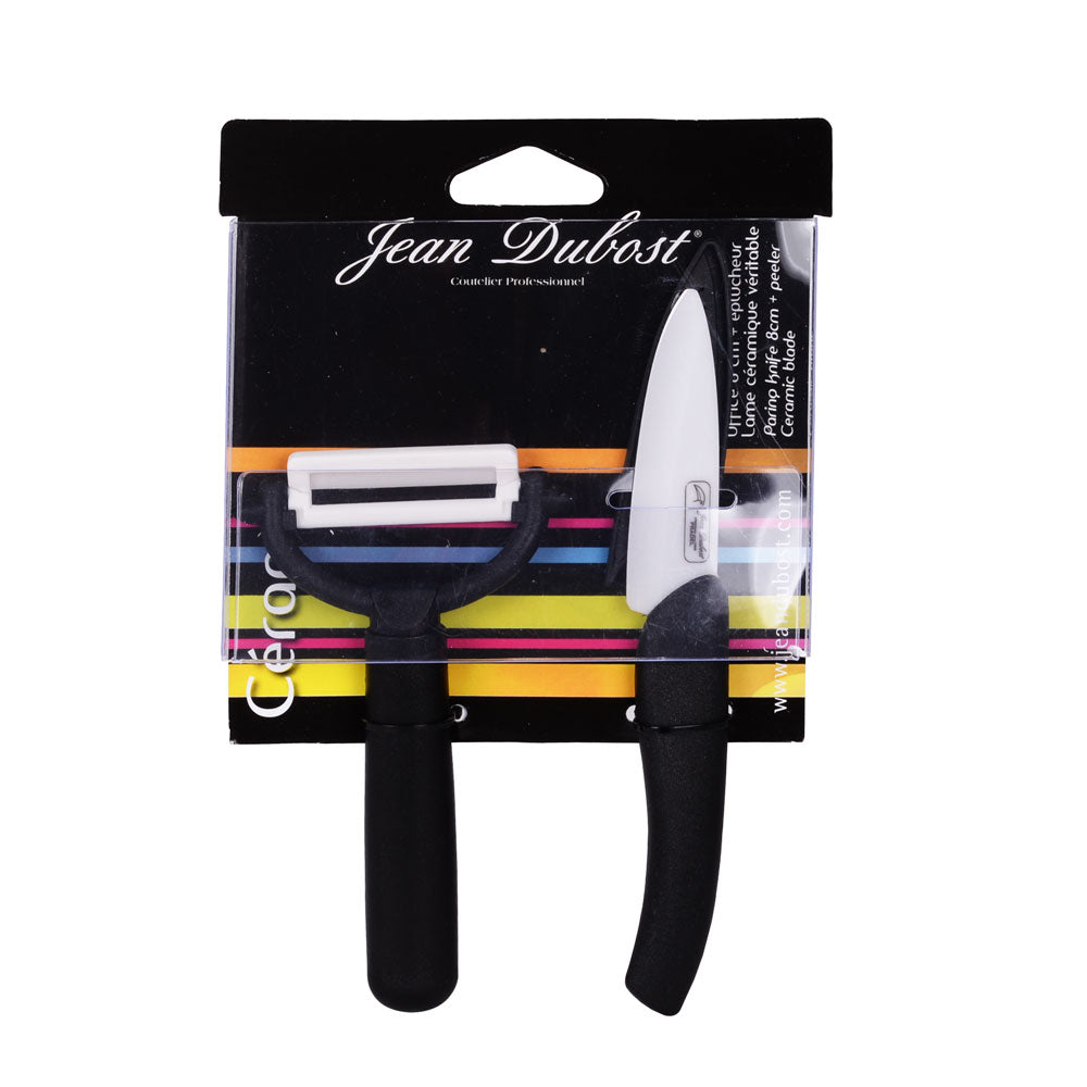 Couteau à office 8 cm avec éplucheur en céramique Jean Dubost - Mathon - 2