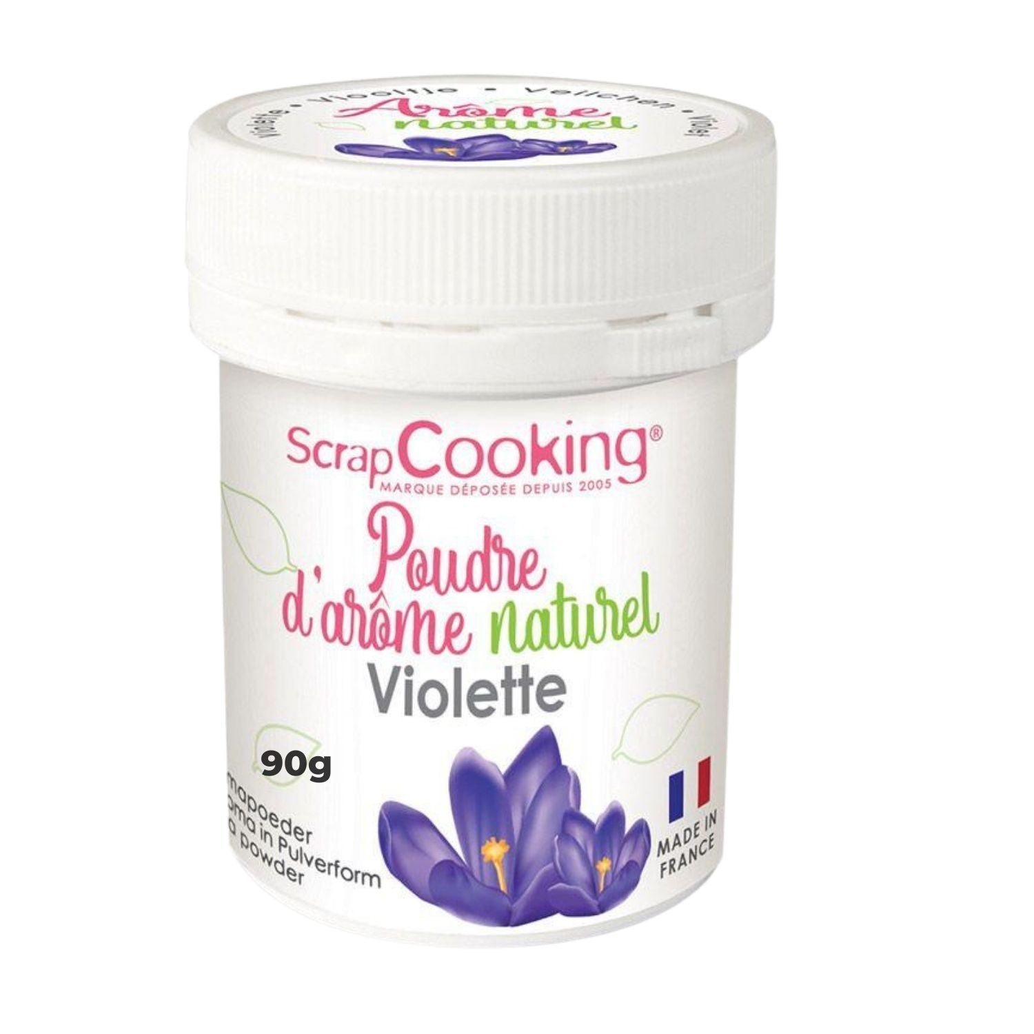 Arôme alimentaire naturel en poudre 90 g - violette Scrapcooking - Mathon
