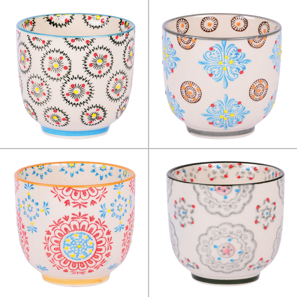 Coffret de 4 gobelets à thé Bohème 15 cl Table passion - Mathon - 1