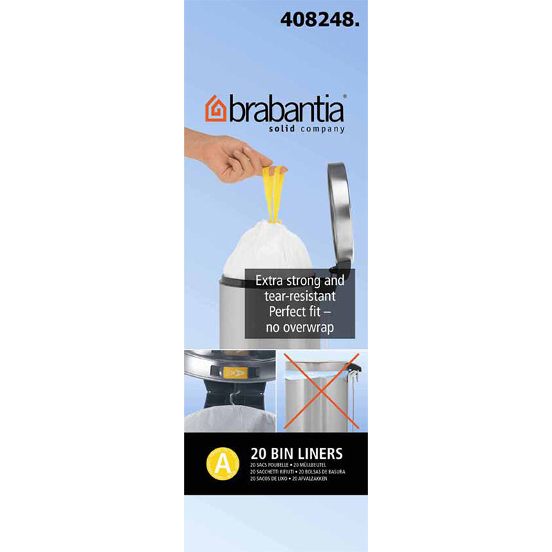 Rouleau 20 sacs poubelles 3 l blanc Code A Brabantia - Mathon - 1