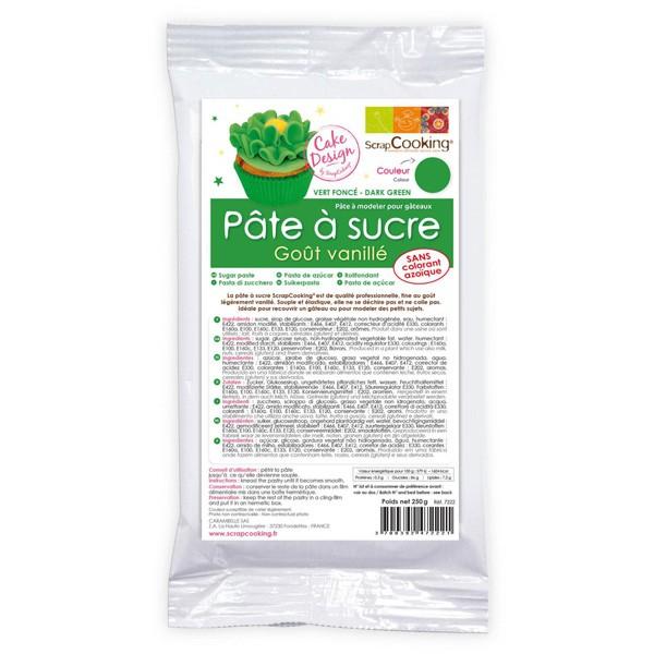 Pâte à sucre verte arôme vanille - 250 g Scrapcooking - Mathon
