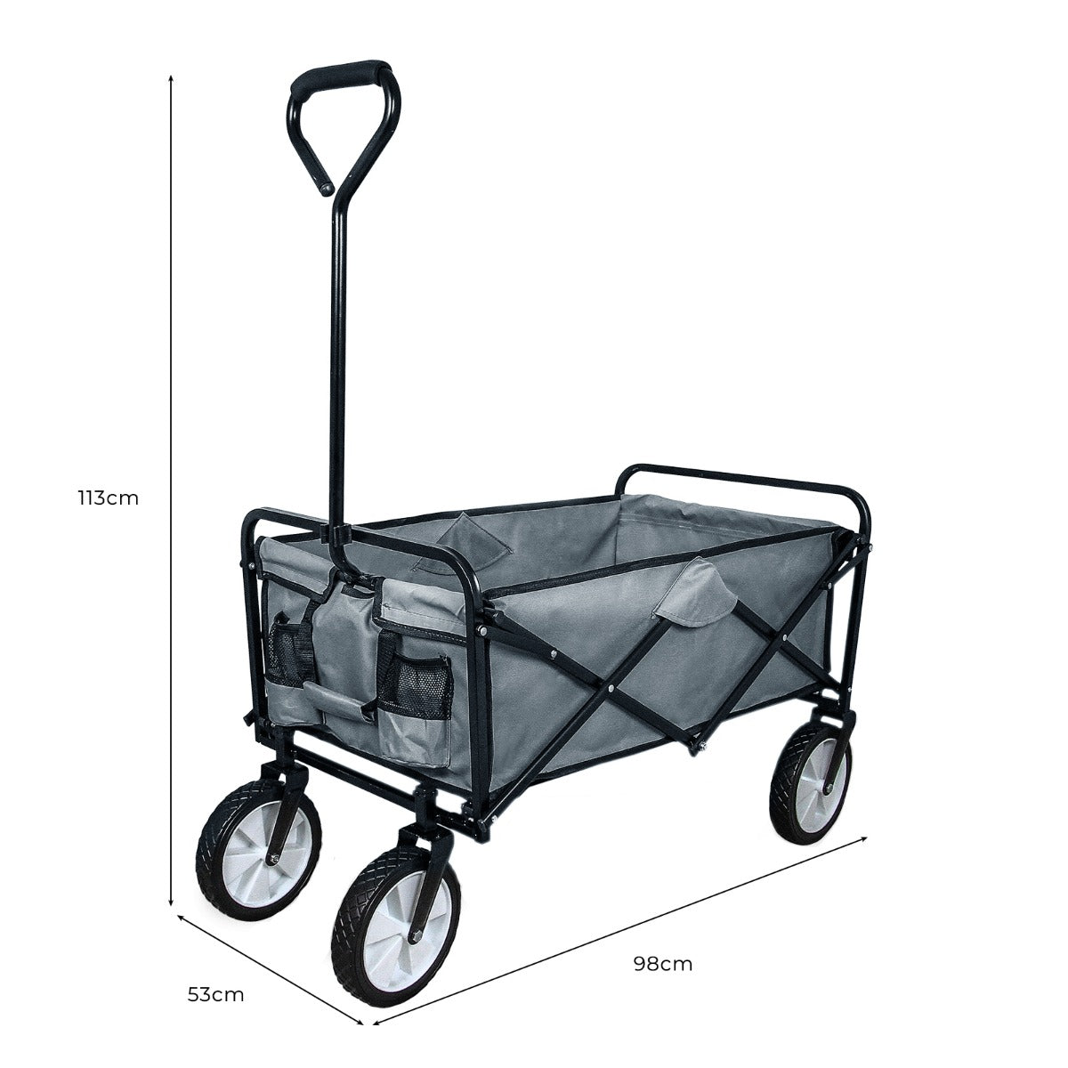 Chariot Pliable de Jardin – Gris Monstershop - Mathon - 5