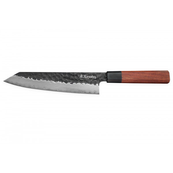 Couteau Sayuto Sequoia San Mai modèle chef 21cm brute de forge Sayuto - Mathon - 1