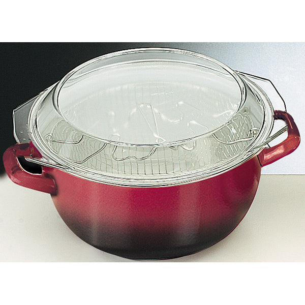 Friteuse traditionnelle acier émaillé 24 cm rouge Ibili - Mathon - 2