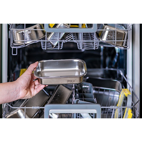 Boîte de conservation en inox rectangulaire 820 ml compatible micro-ondes Pika - Mathon - 4