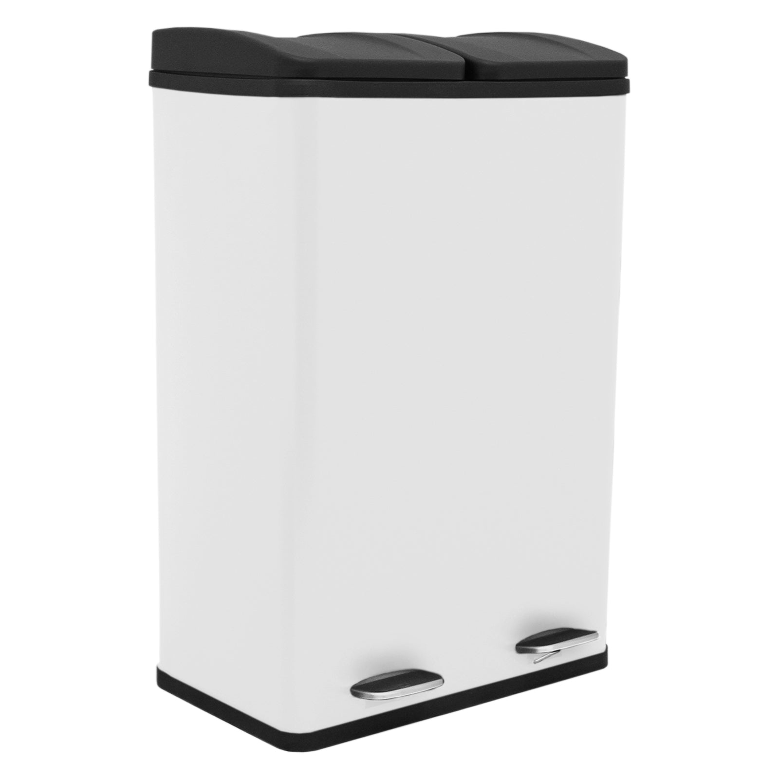 Poubelle de Recyclage 60L Double Blanche Kukoo - Mathon - 1