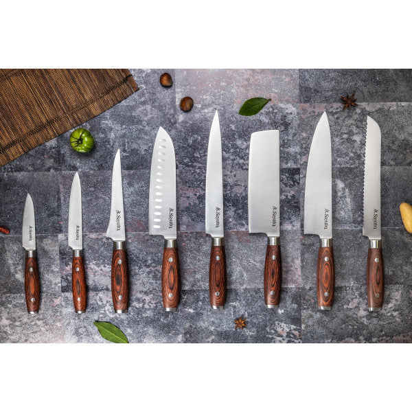 Couteau Sayuto Pakka X50 modèle découpeur 20,5cm manche riveté Sayuto - Mathon - 6