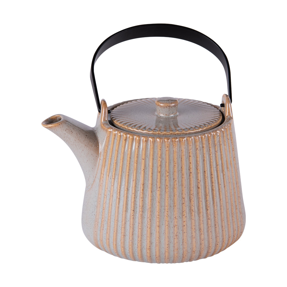 Théière Tiao 1L gris-beige avec filtre Table passion - Mathon - 1