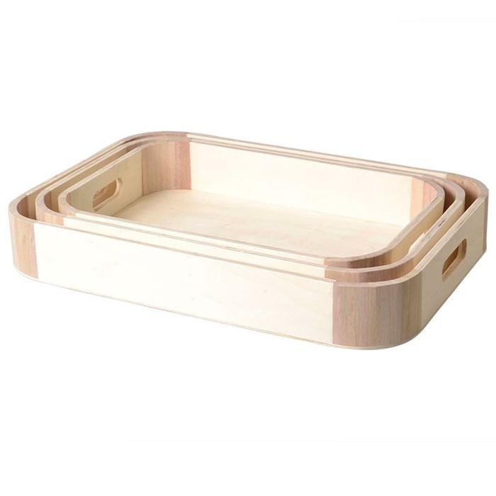 3 plateaux en bois design à customiser Artemio - Mathon