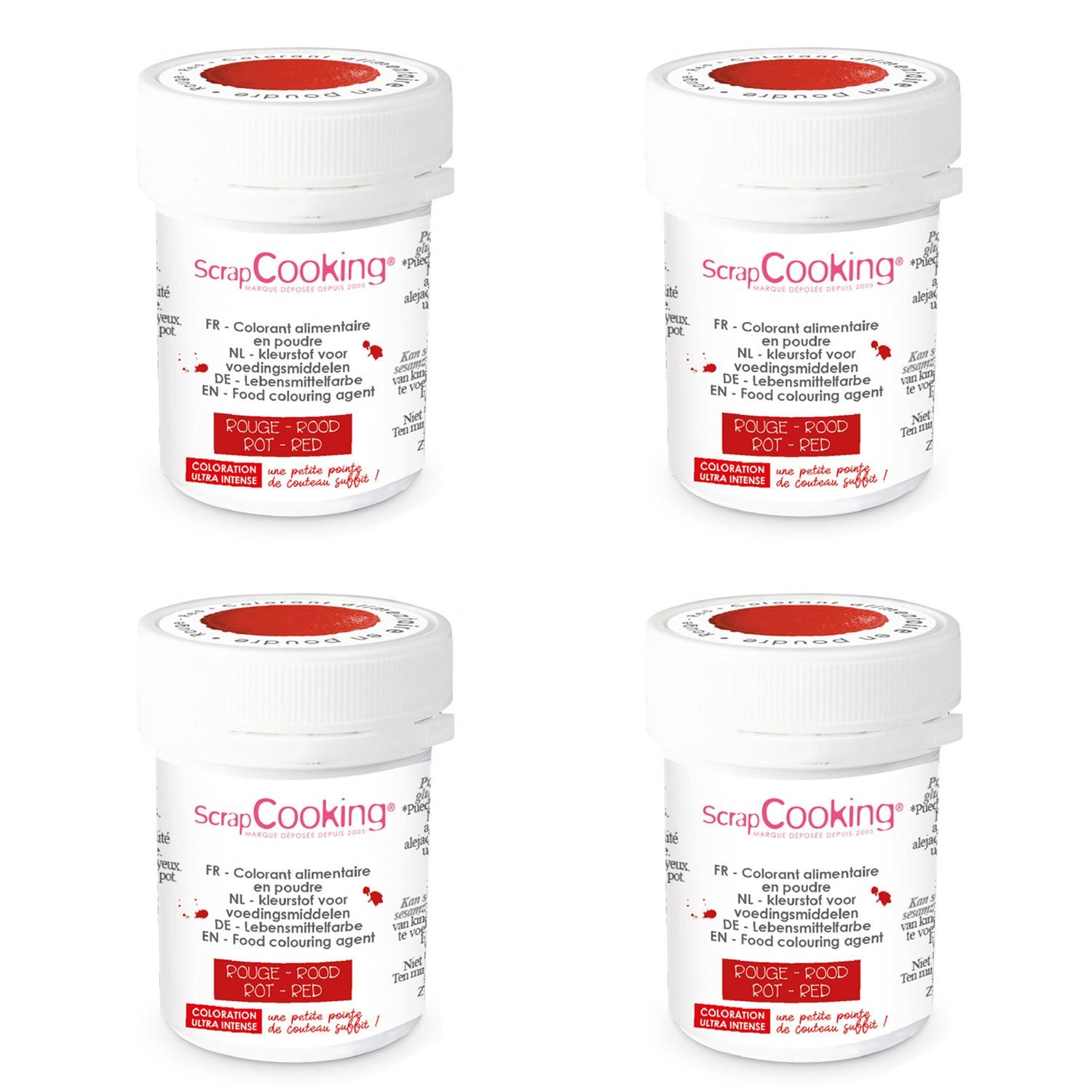 Colorant alimentaire en poudre 20 g - rouge Scrapcooking - Mathon
