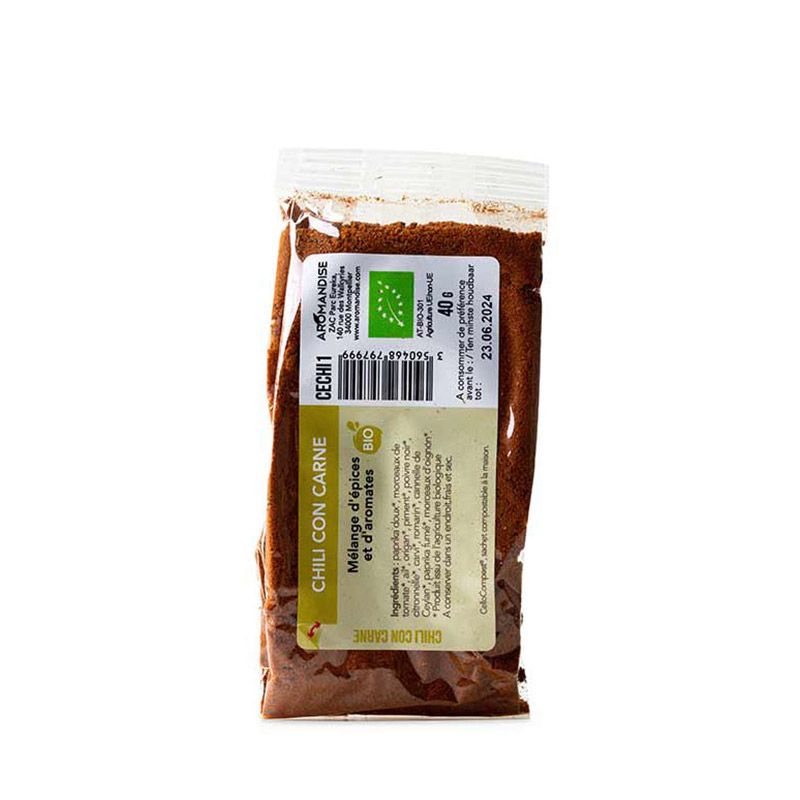 Chili con carne bio - 40 g Aromandise - Mathon