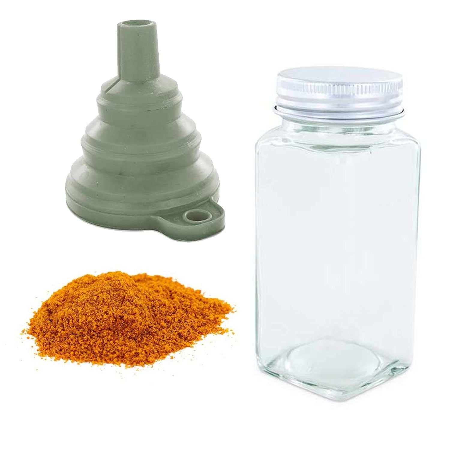 Flacon à épices poudreur + entonnoir + piment de Cayenne 40 g Aromandise - Mathon