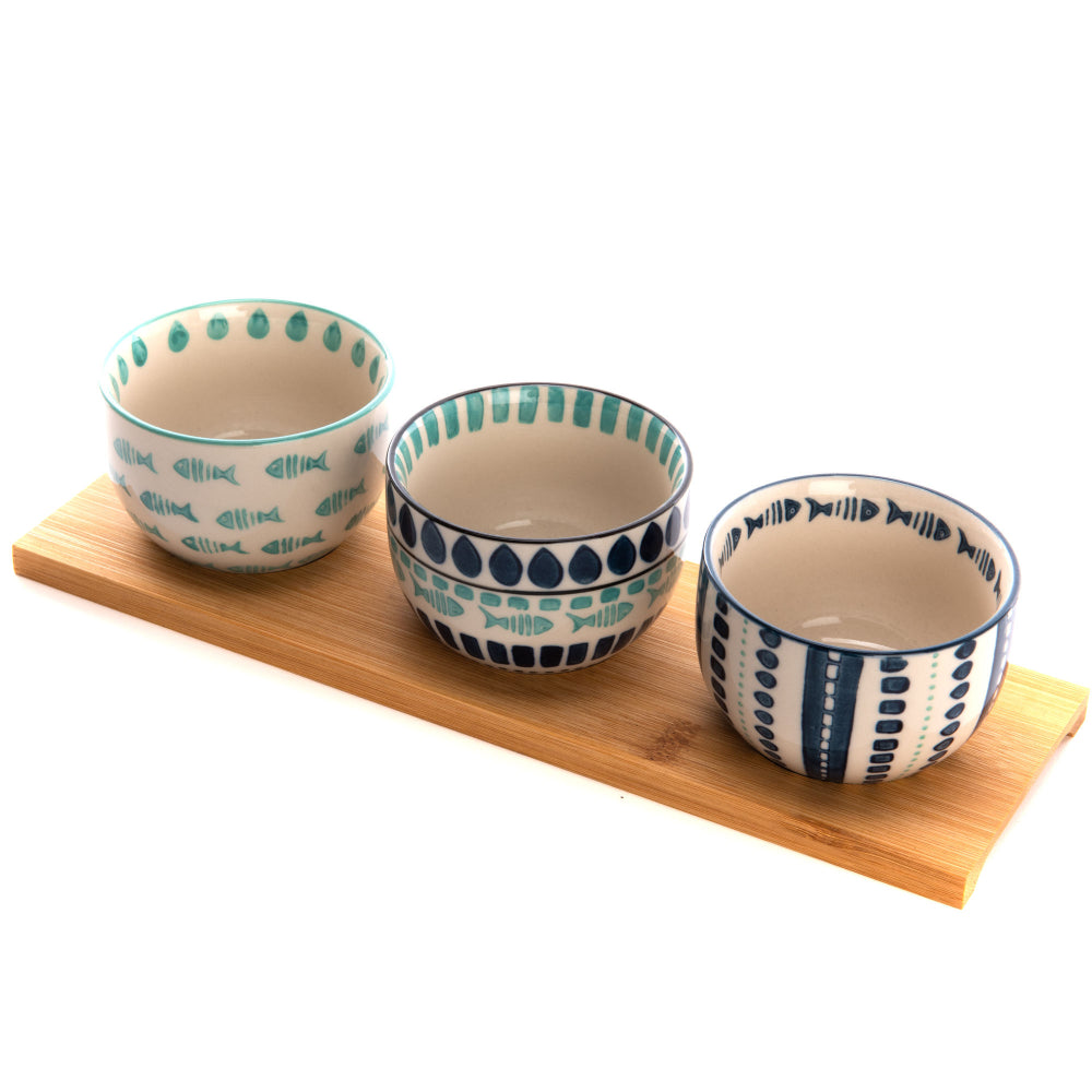 Plateau et ses 3 bols Peluso Amadeus - Mathon - 1