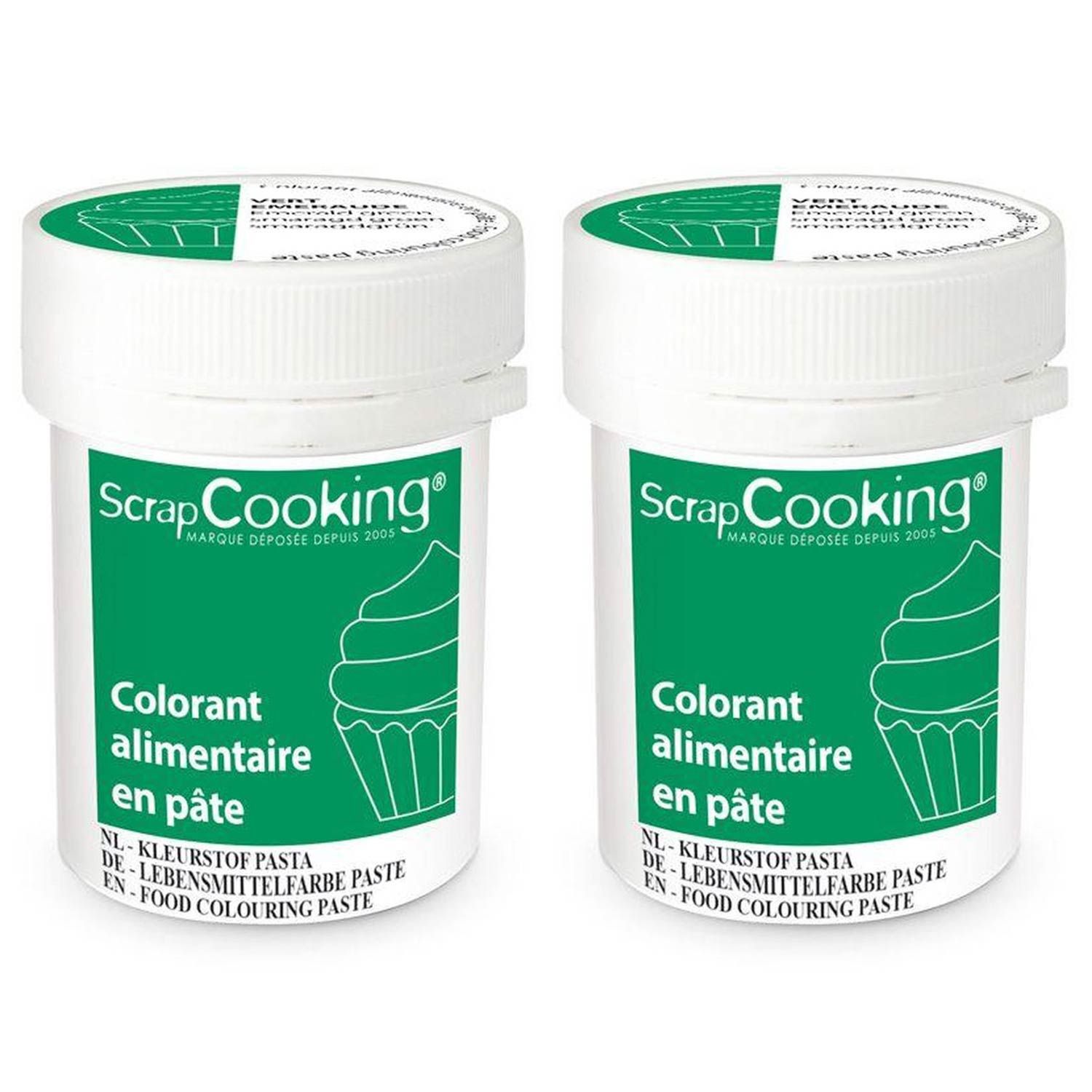 Colorant alimentaire en pâte 40 g - Vert émeraude Scrapcooking - Mathon