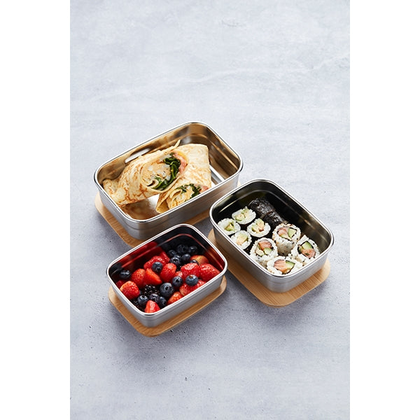 Lunch box inox et bambou 450ml Point Virgule - Mathon - 3