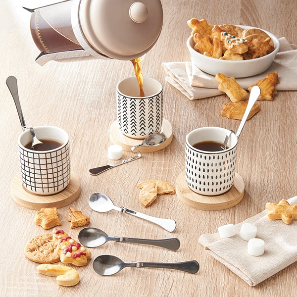 6 cuillères à café coudées inox 11 cm Mathon - Mathon - 1