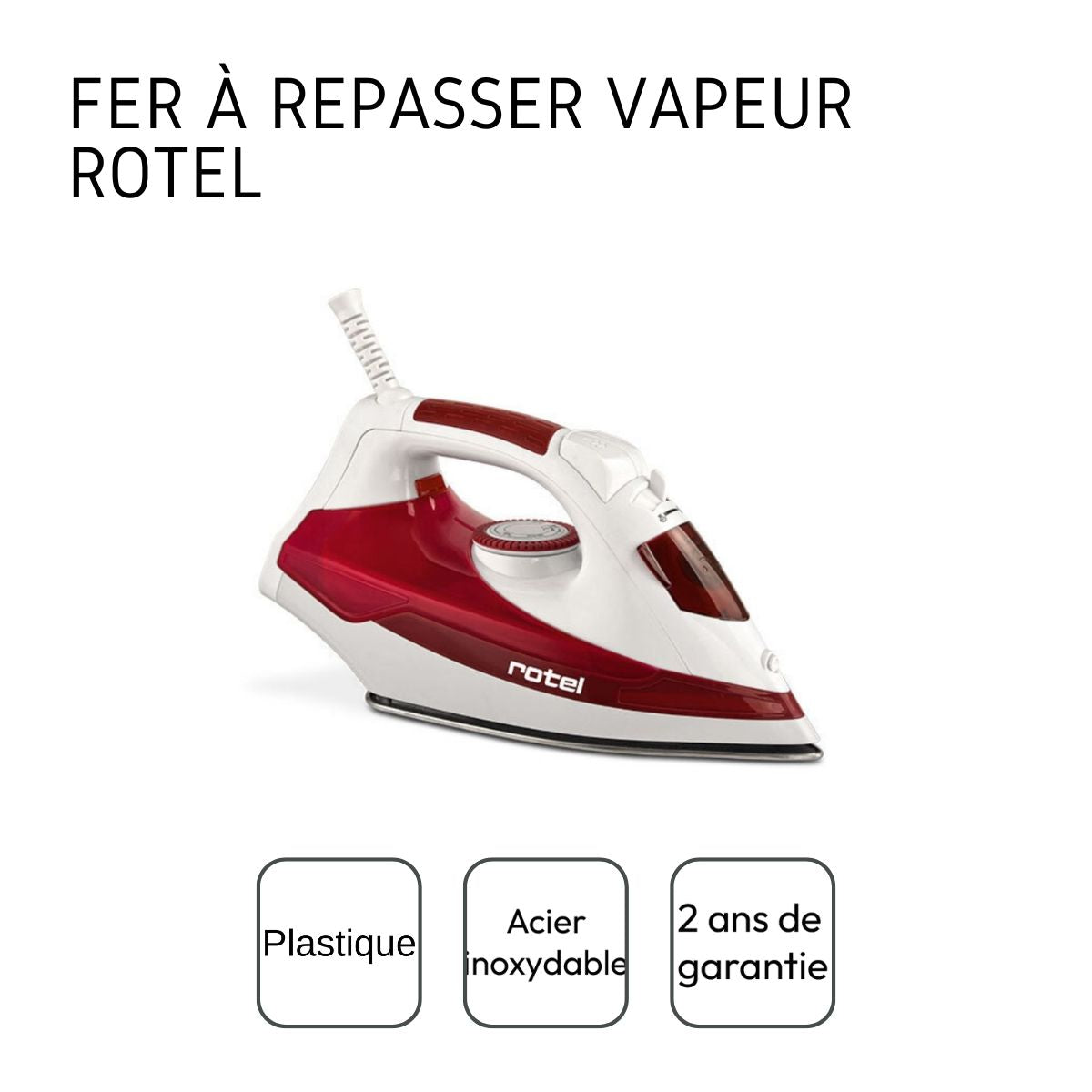 Fer à repasser vapeur avec fil Accessoires Intérieur Rotel - Mathon - 4