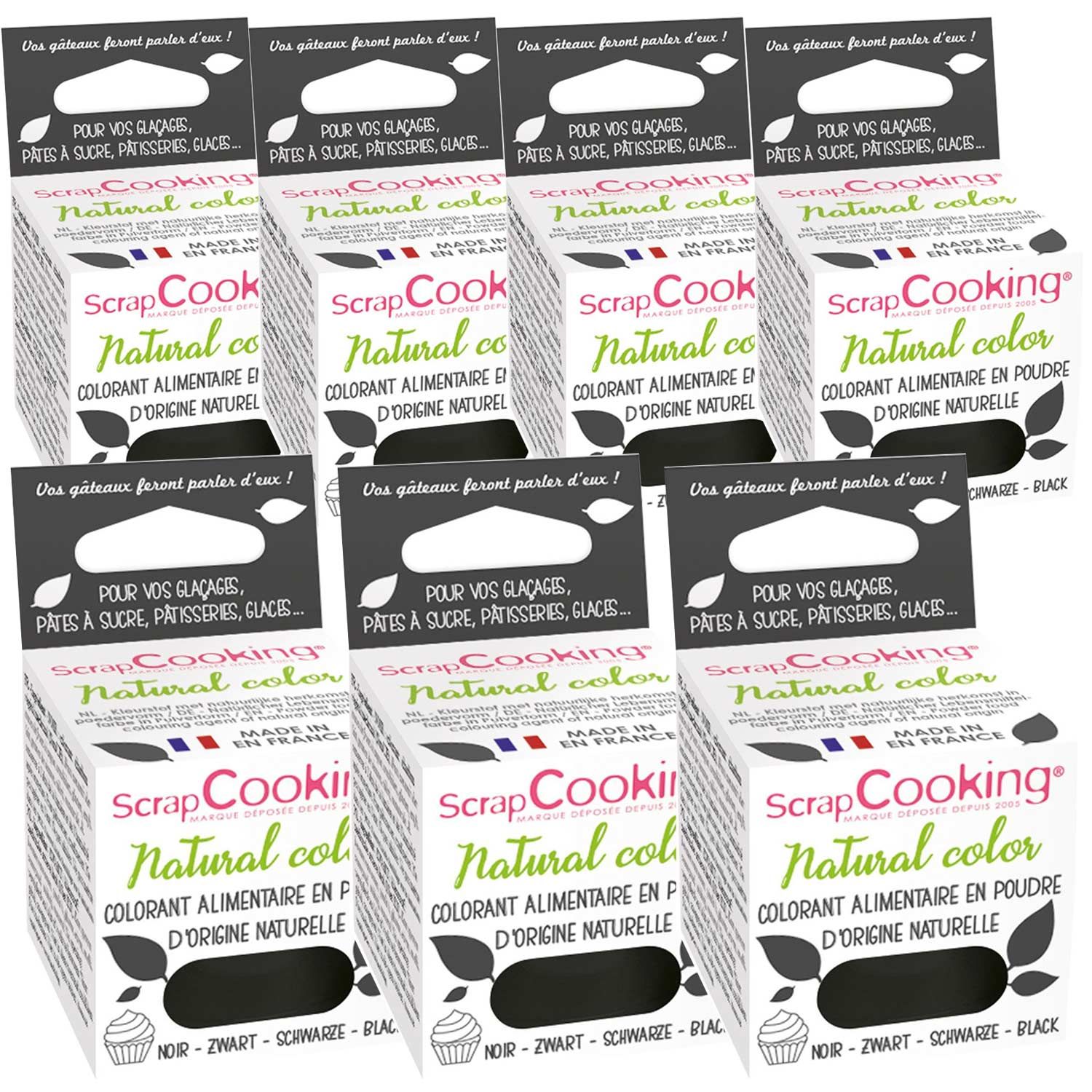 Colorant alimentaire naturel en poudre 21 g - noir Scrapcooking - Mathon