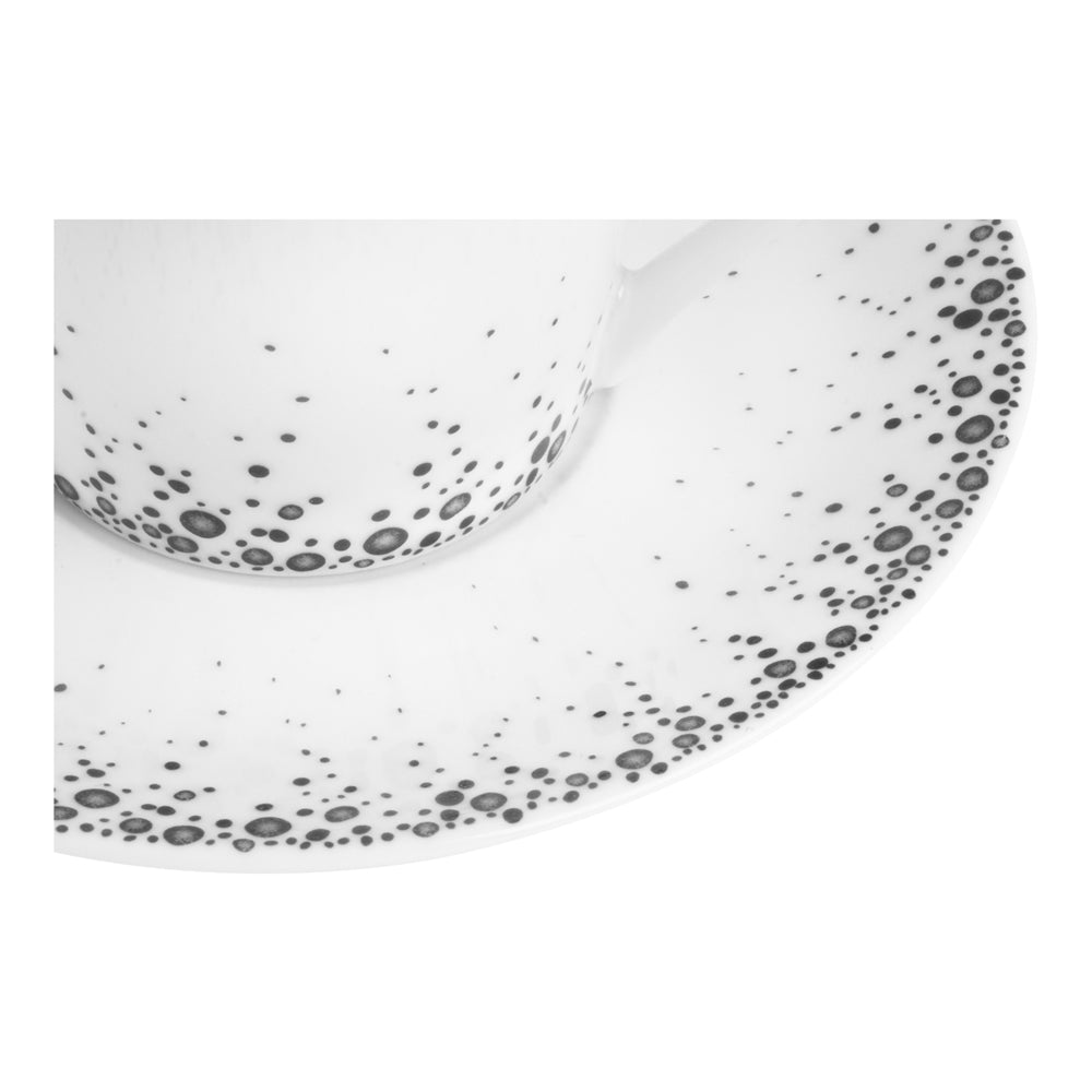 Tasses et sa sous-tasse Boréalis gris 12 cl (lot de 6) Table passion - Mathon - 2