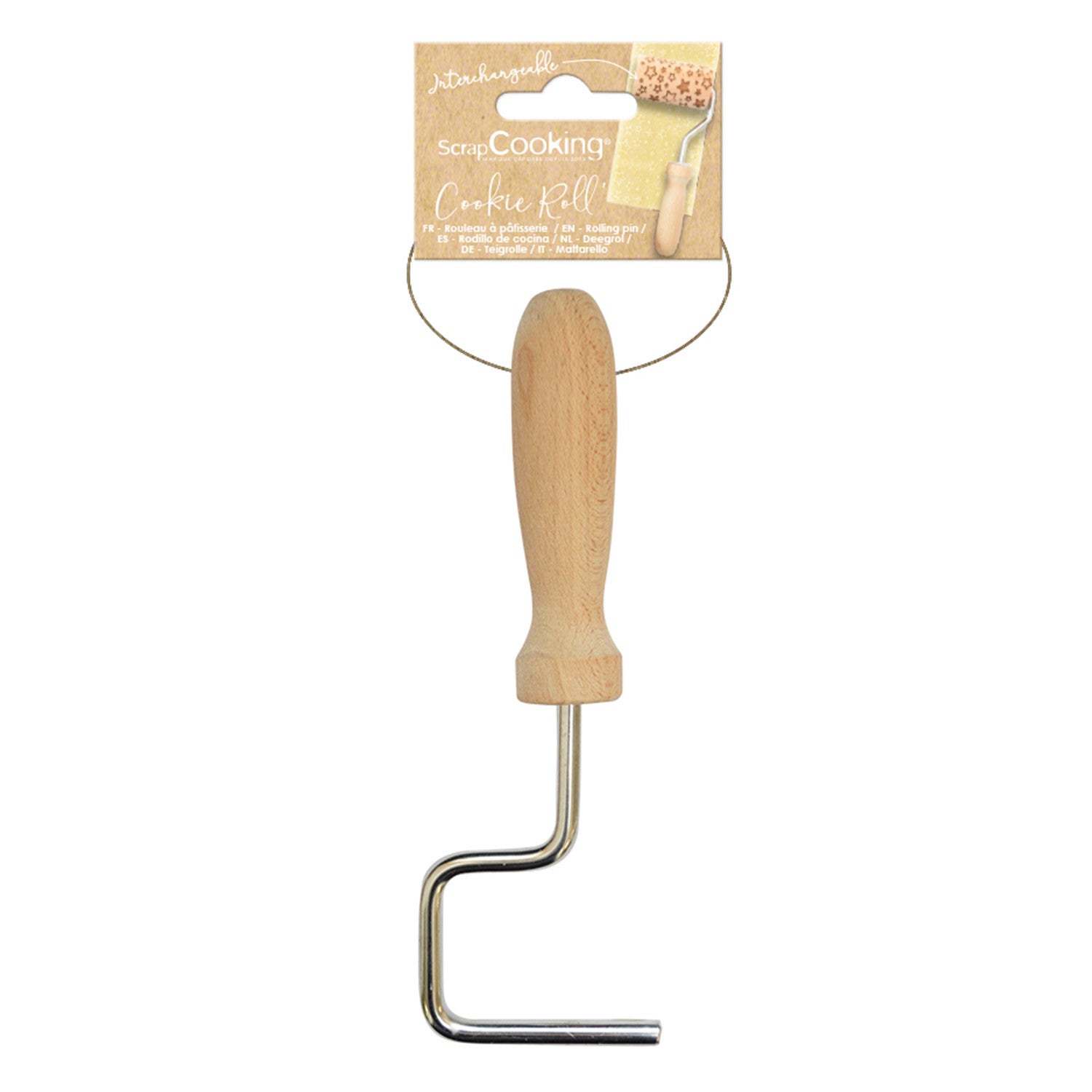 Manche pour mini rouleau à pâtisserie en bois Scrapcooking - Mathon